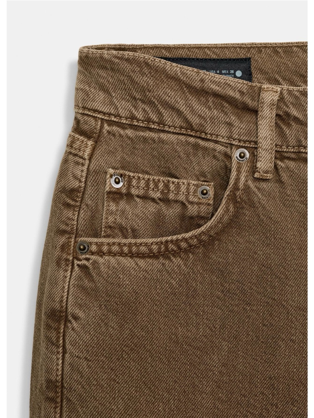 Zara Mid-Rise Brown Jeans NWT - Picture 7 of 7